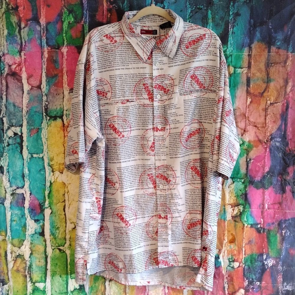Y2K Mecca Short Sleeve Button Down